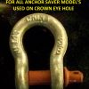ANCHOR SAVER CROWN EYE  3/8" Galv Shackle